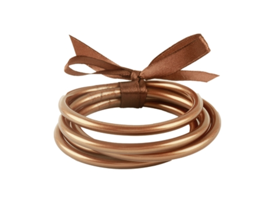 Jelly Bangle Bracelet Set (4 Color Options)