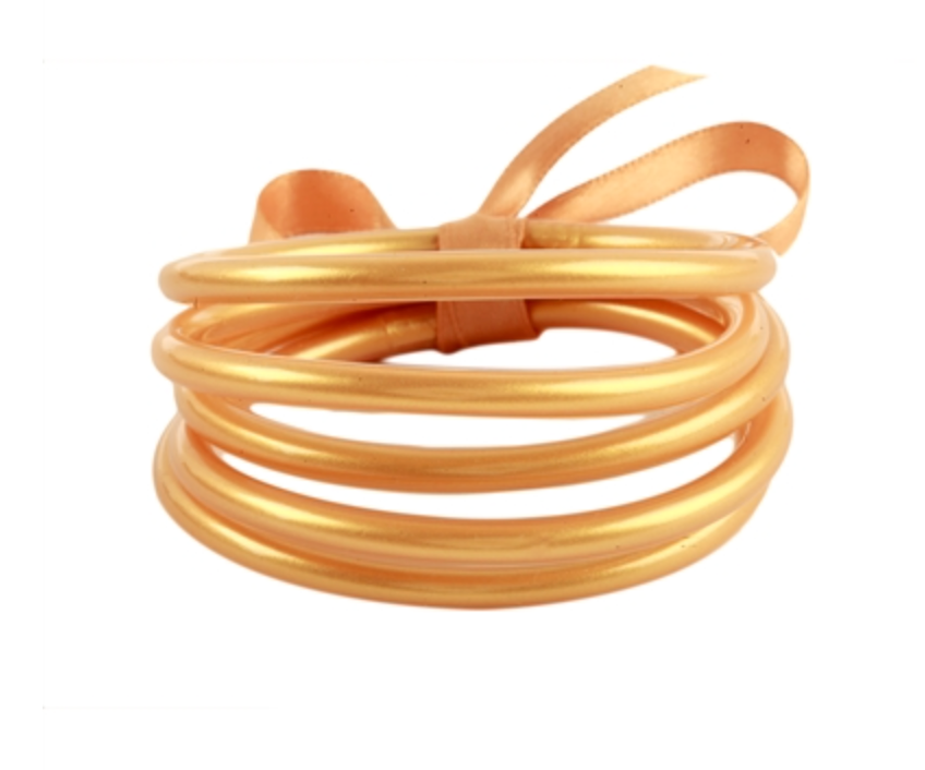 Jelly Bangle Bracelet Set (4 Color Options)