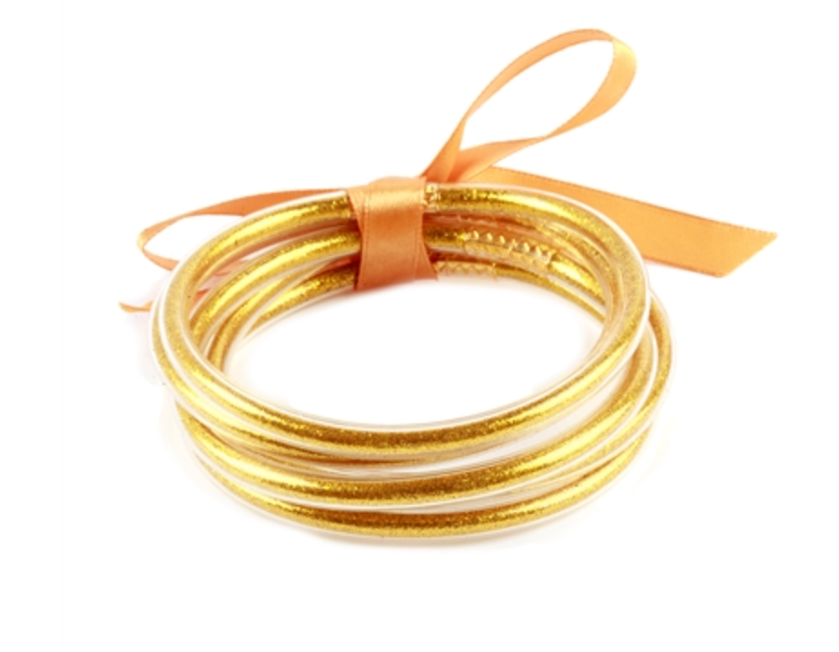 Jelly Bangle Bracelet Set (4 Color Options)