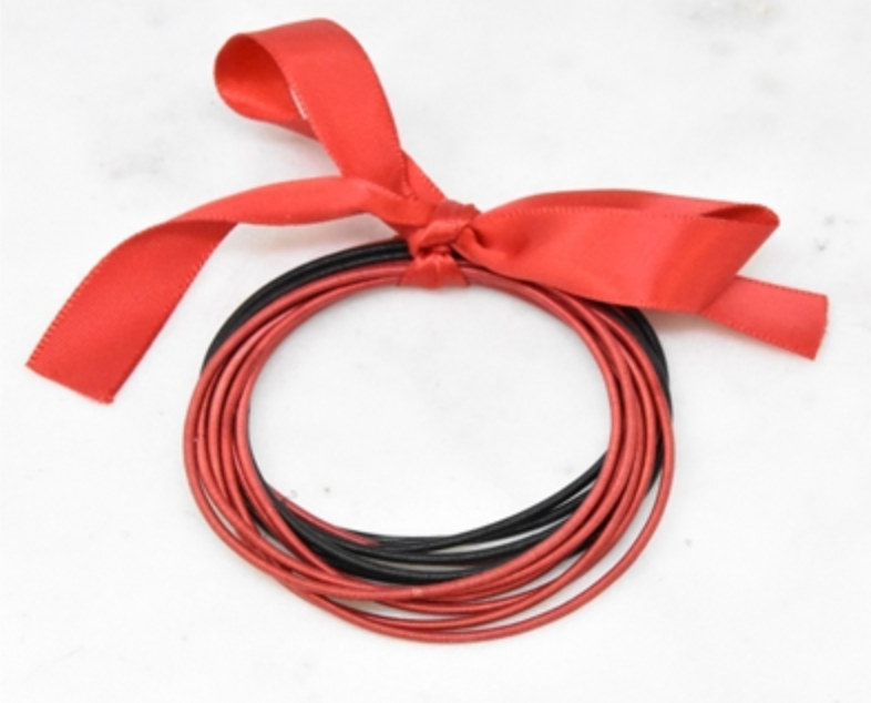Red & Black Game Day Bangle Set