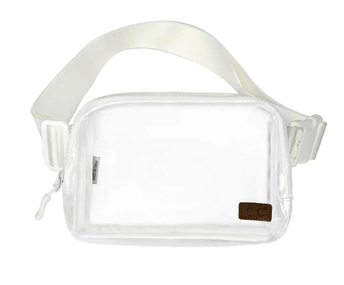 C.C. Clear Stadium Fanny Pack (Black or Ivory)