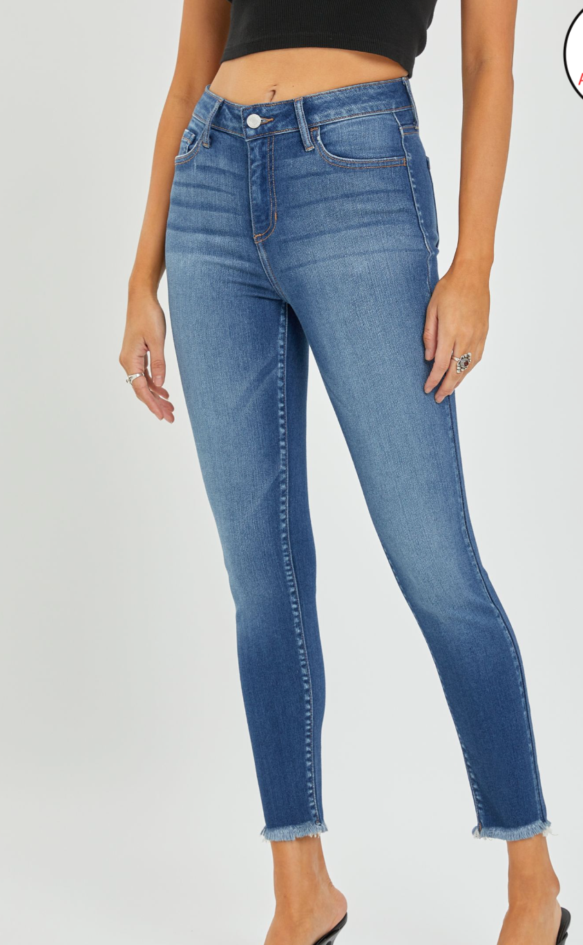 Cello Mid Rise Fray Skinnies (Sizes 1-13)