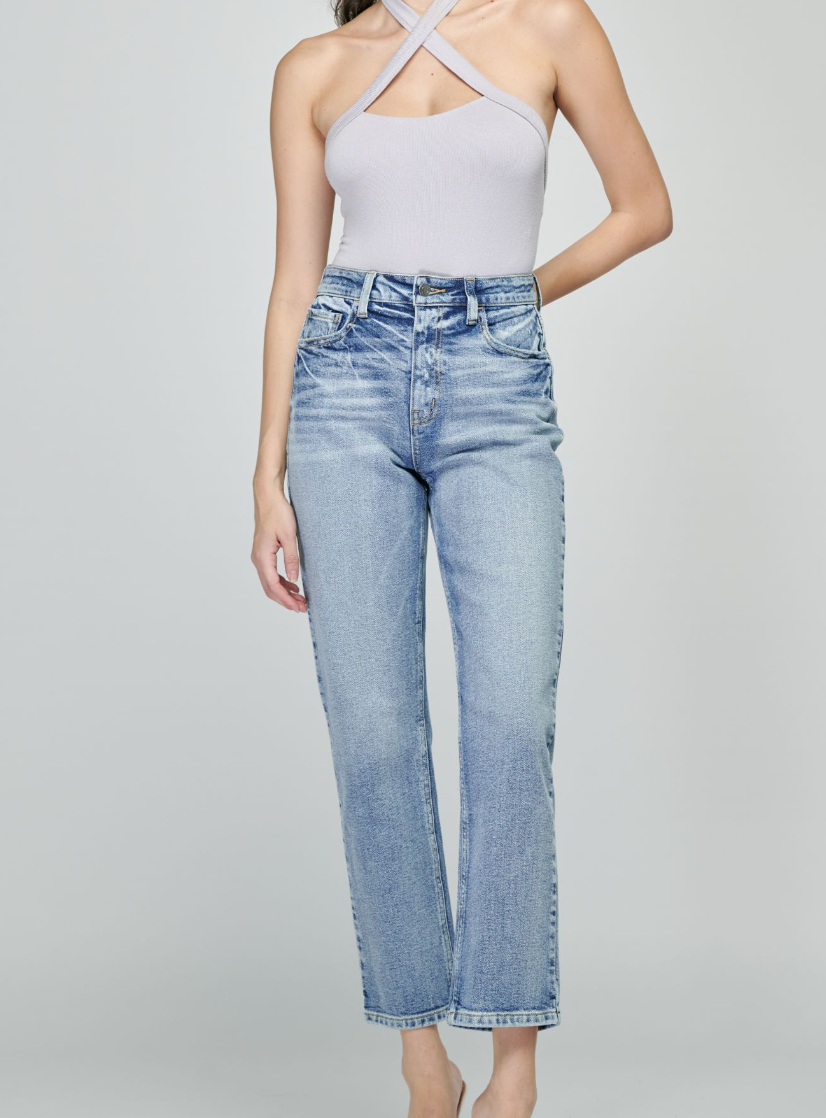 Cello High Rise Straight Jeans (1-13)