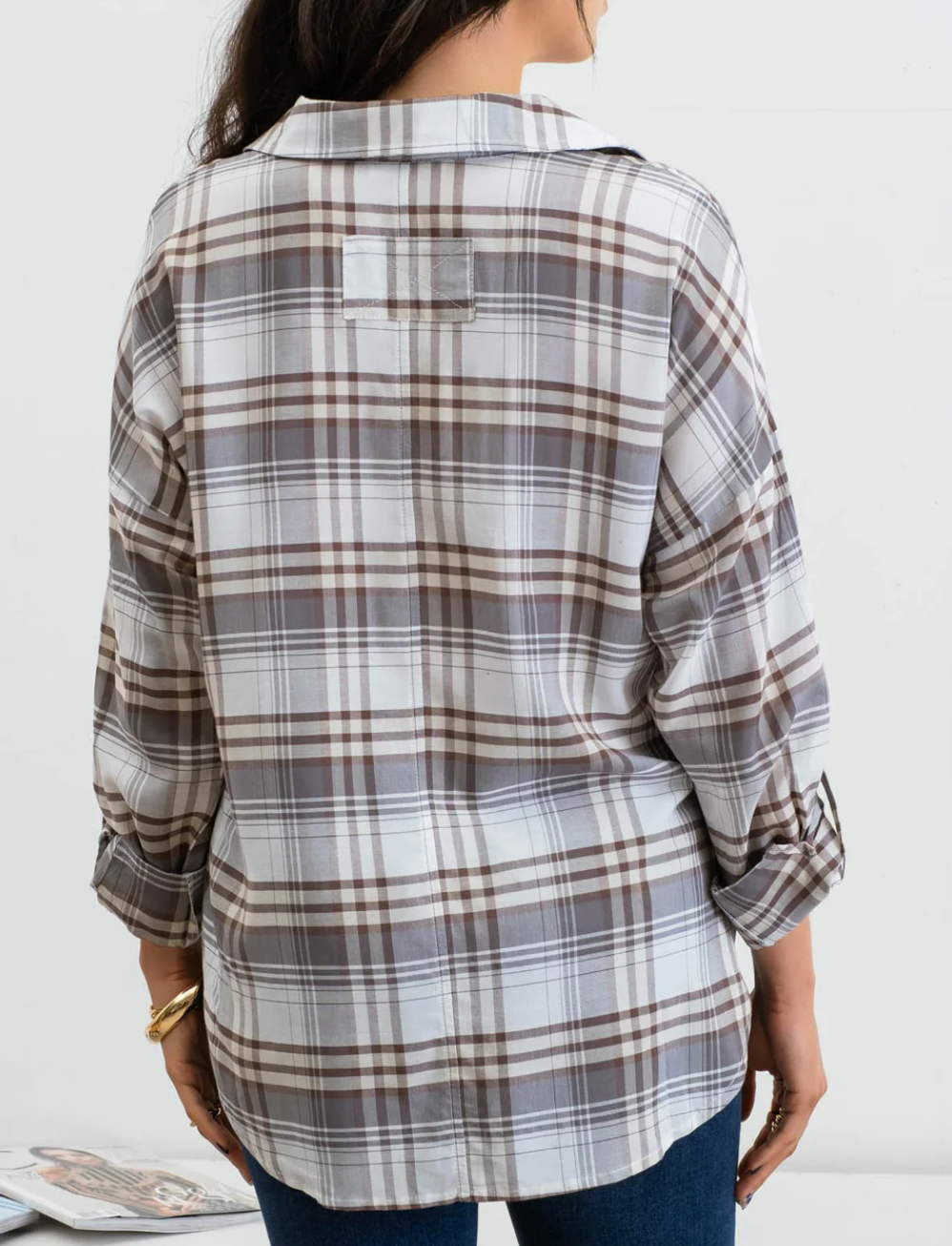The Parker Plaid Top (S-3X)