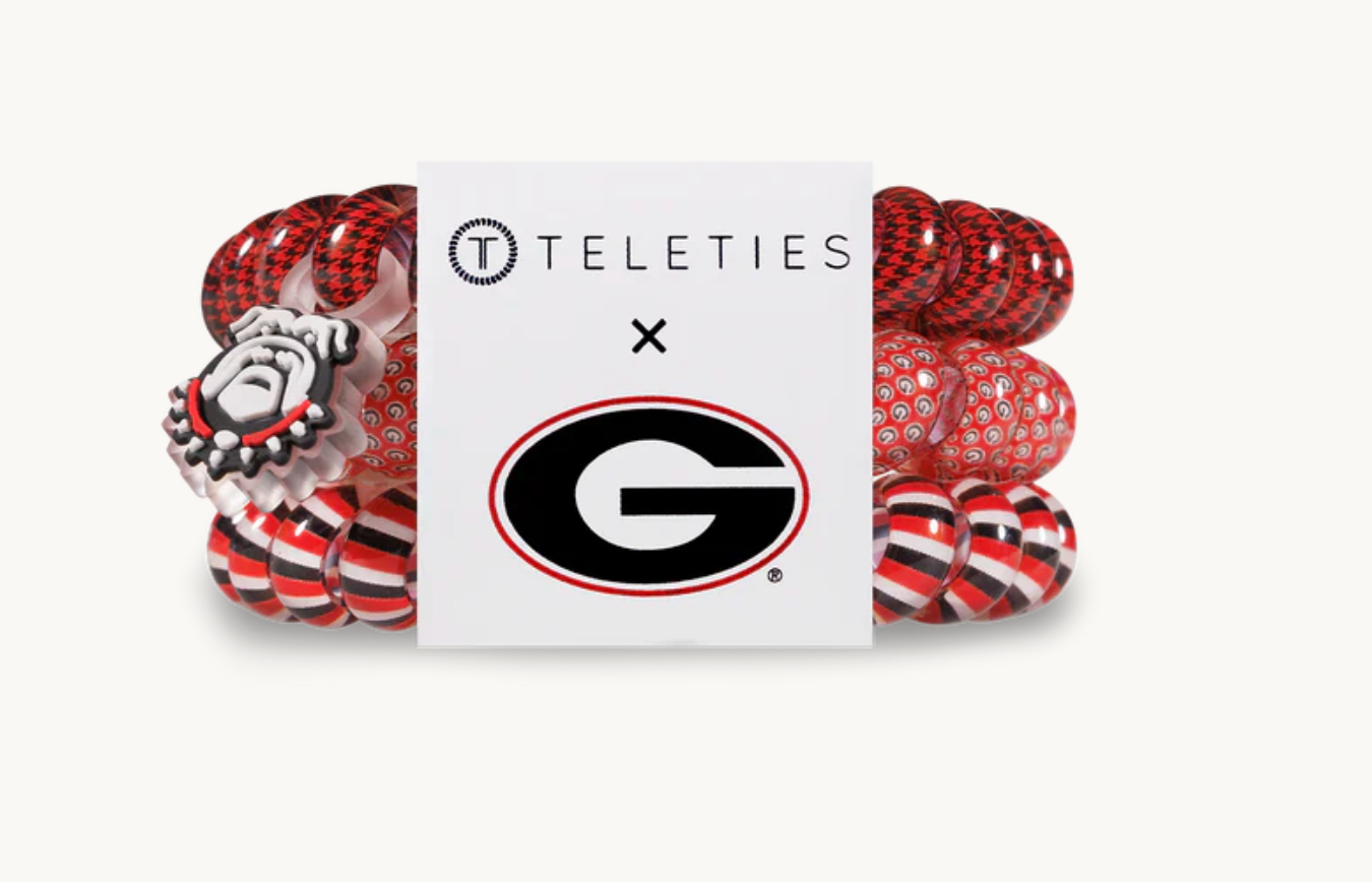 TELETIES University of Georgia LARGE Hair Tie