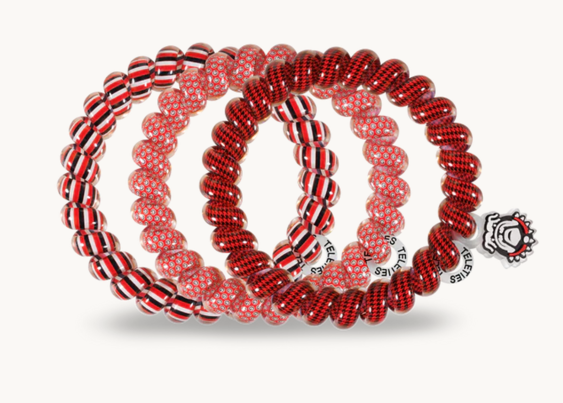 TELETIES University of Georgia LARGE Hair Tie