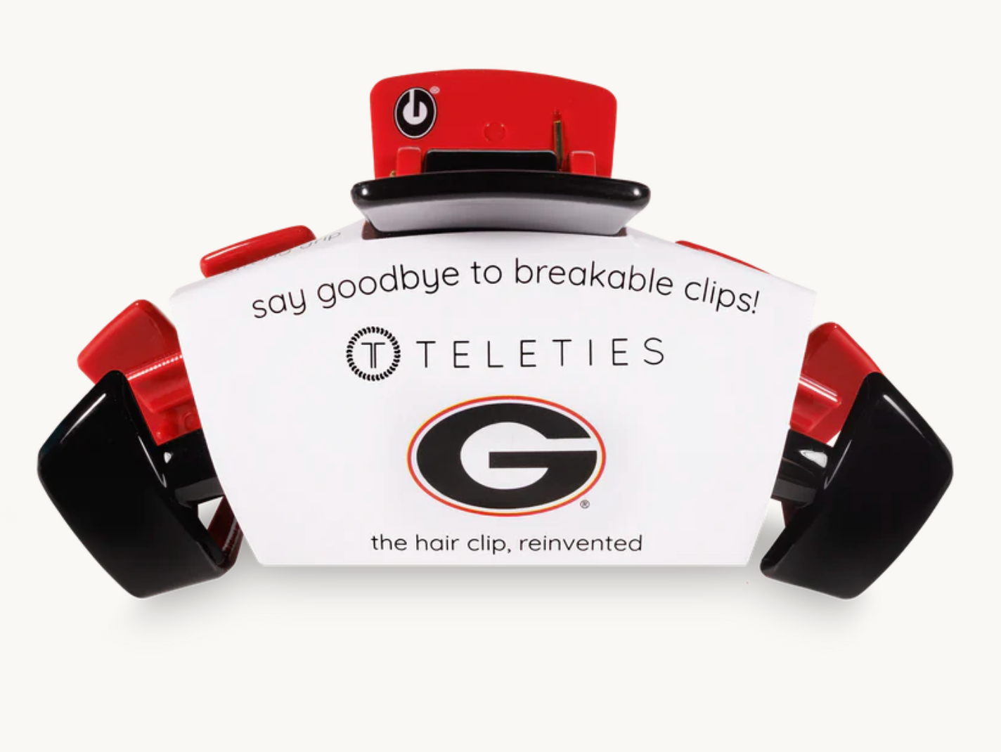 TELETIES University of Georgia LARGE Hair Clip