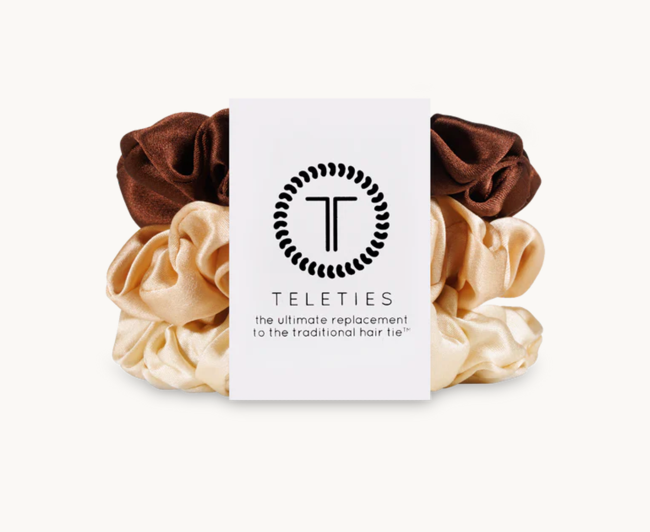 TELETIES Nude LARGE Scrunchie Set