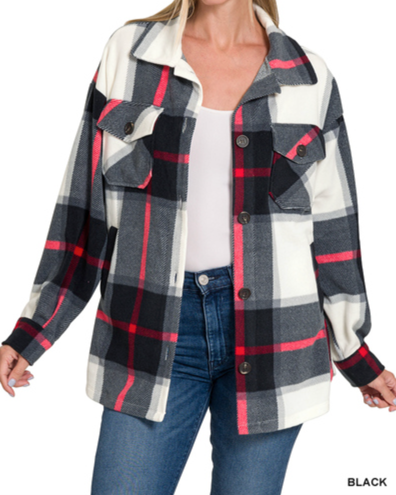 The Fiona Fleece Shacket (2 Colors)
