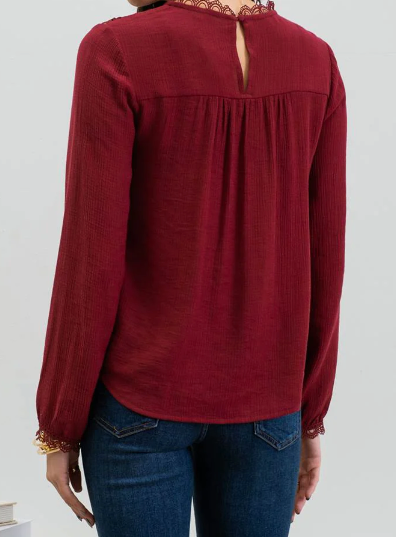 The Lillie Lace Top (S-L)(2 Colors)