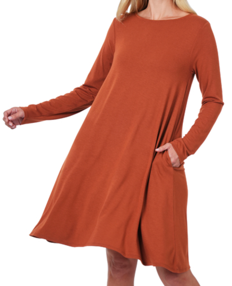 The Anna Basic Dress (S-3X)(2 Colors)