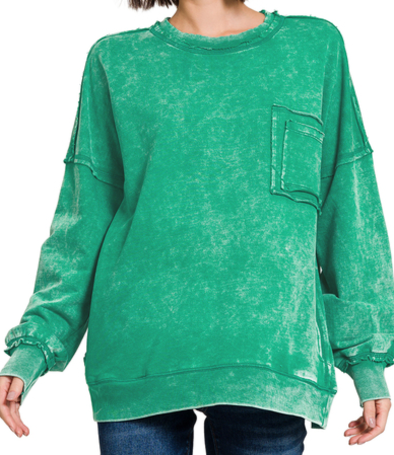 The Kimmie Sweatshirt w/ Chest Pocket (5 colors)(S-XL)