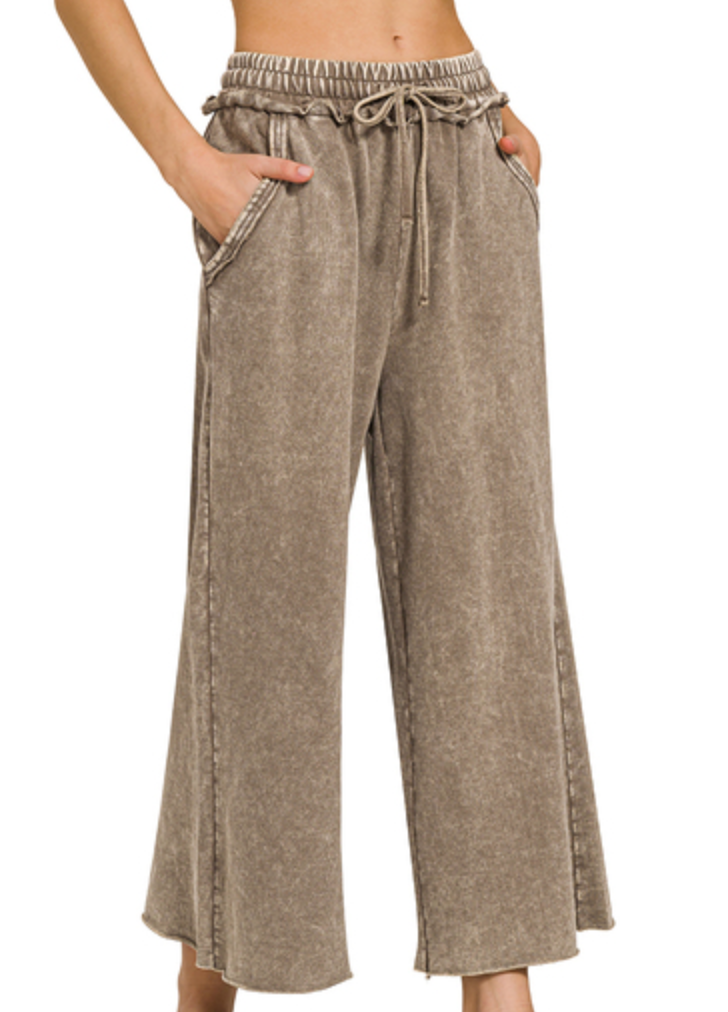 The Chelsea Washed French Terry Pants (S-L)