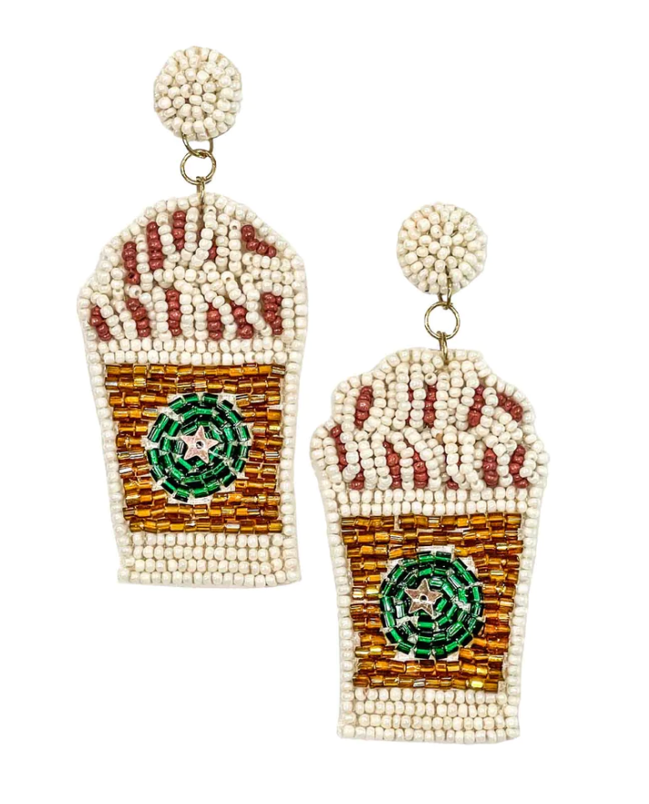 Frappuccino Beaded Earrings
