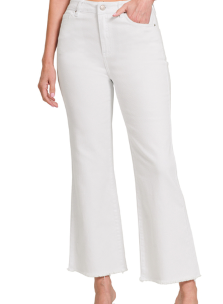 Acid Washed BOOTCUT Cropped Colored Pants (S-XL)(multiple color options)