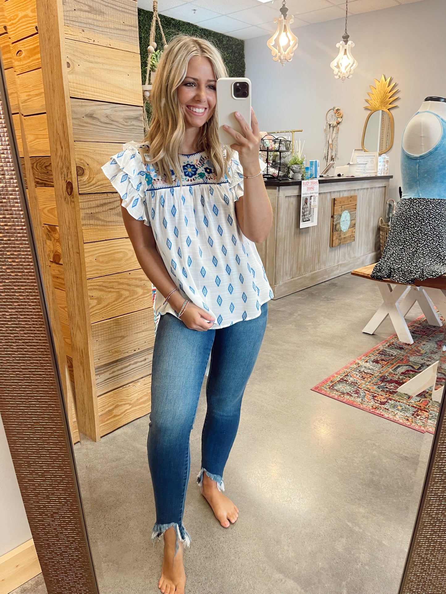 SALE!!! The Ella Embroidered Top (2 Colors)