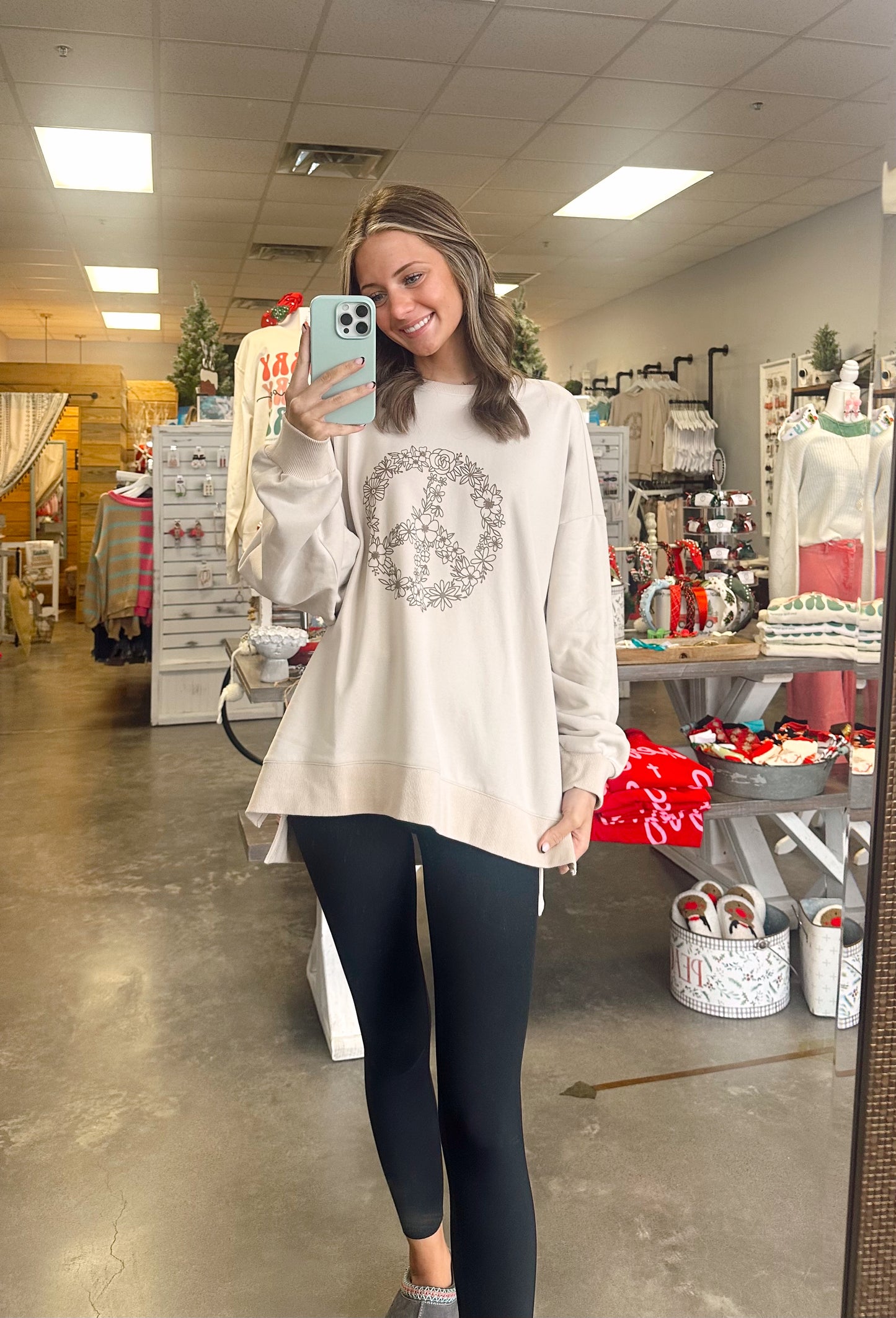 The Nicole Peace Sign Sweatshirt (S-3X)