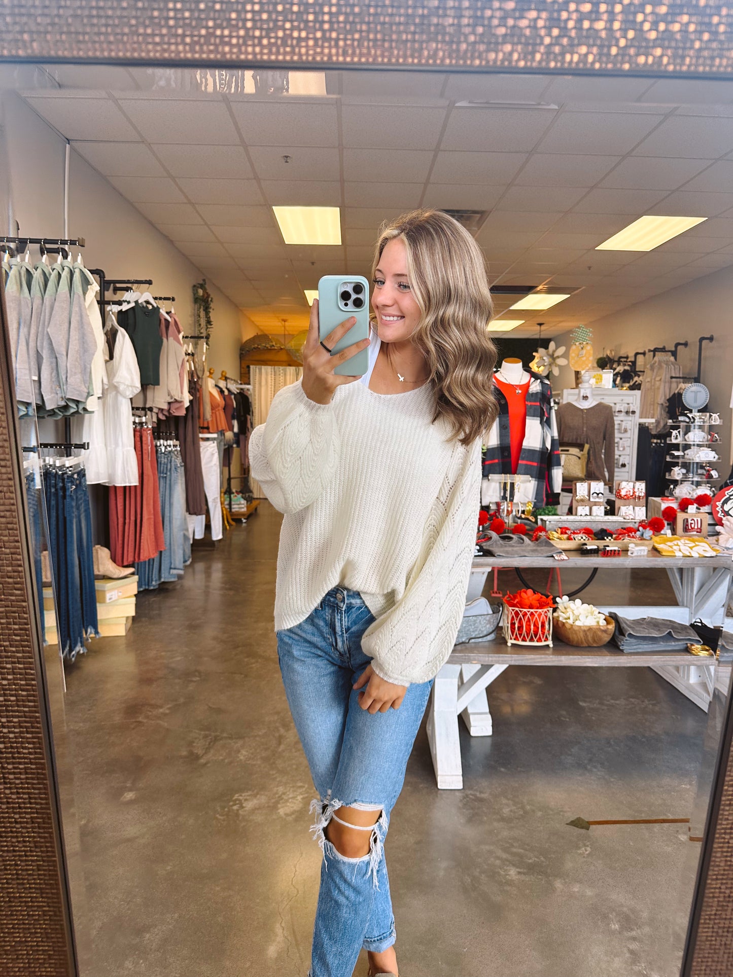 Bubble Sleeve Knitted Sweater (S-L)