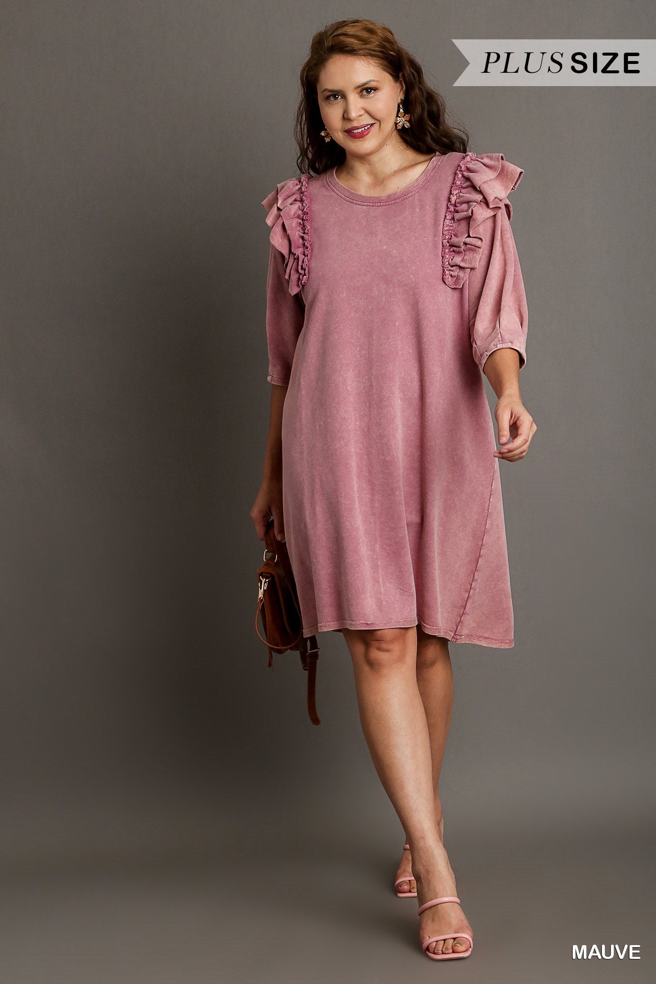 SALE! Ava Lee Mineral Washed Dress (XL-2X)