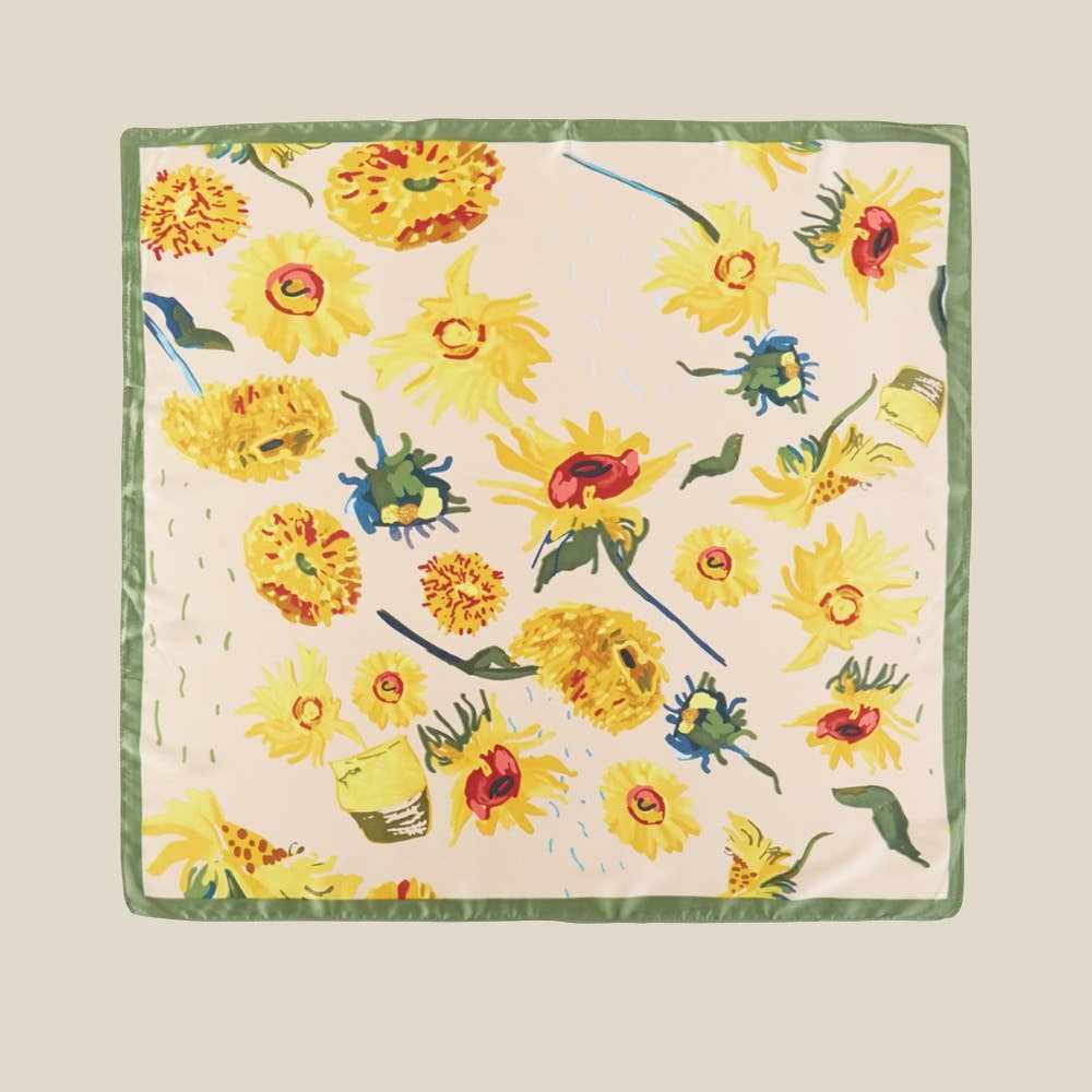 Multi Sunflower Print Scarf