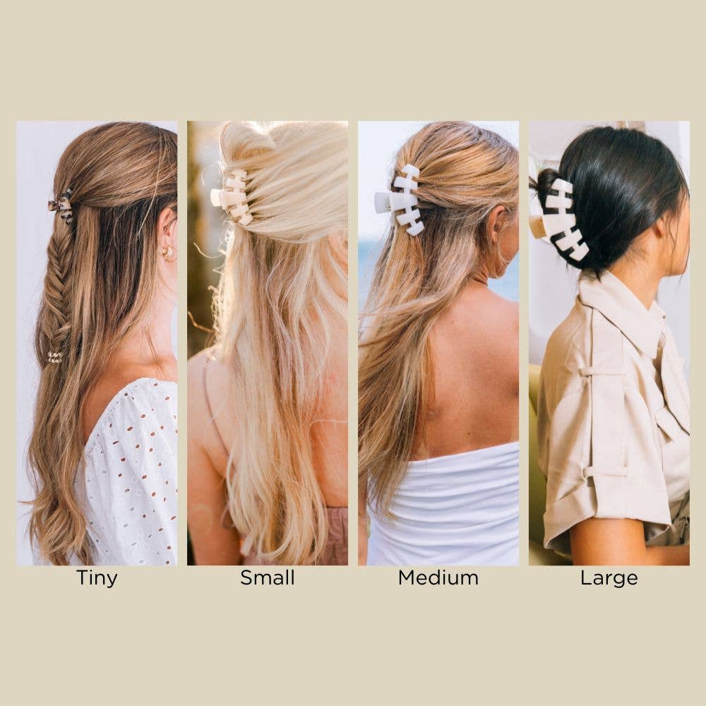 TELETIES - Classic Hair Clip | Medium | Summer Sky