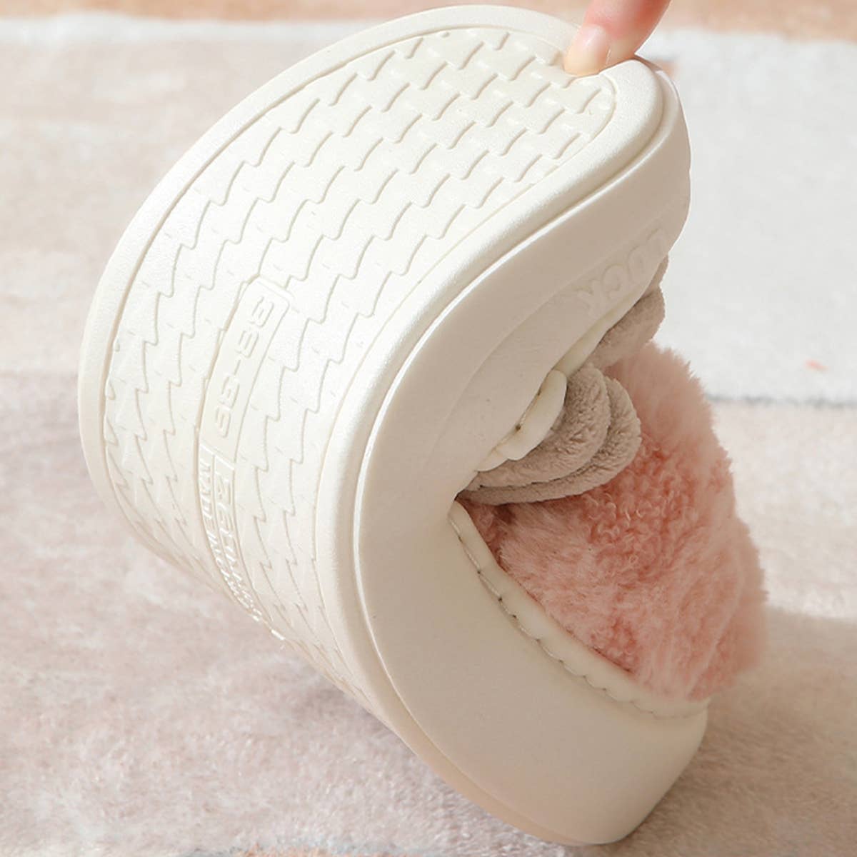 Checkered Fuzzy Warm Slippers (3 Color Options)