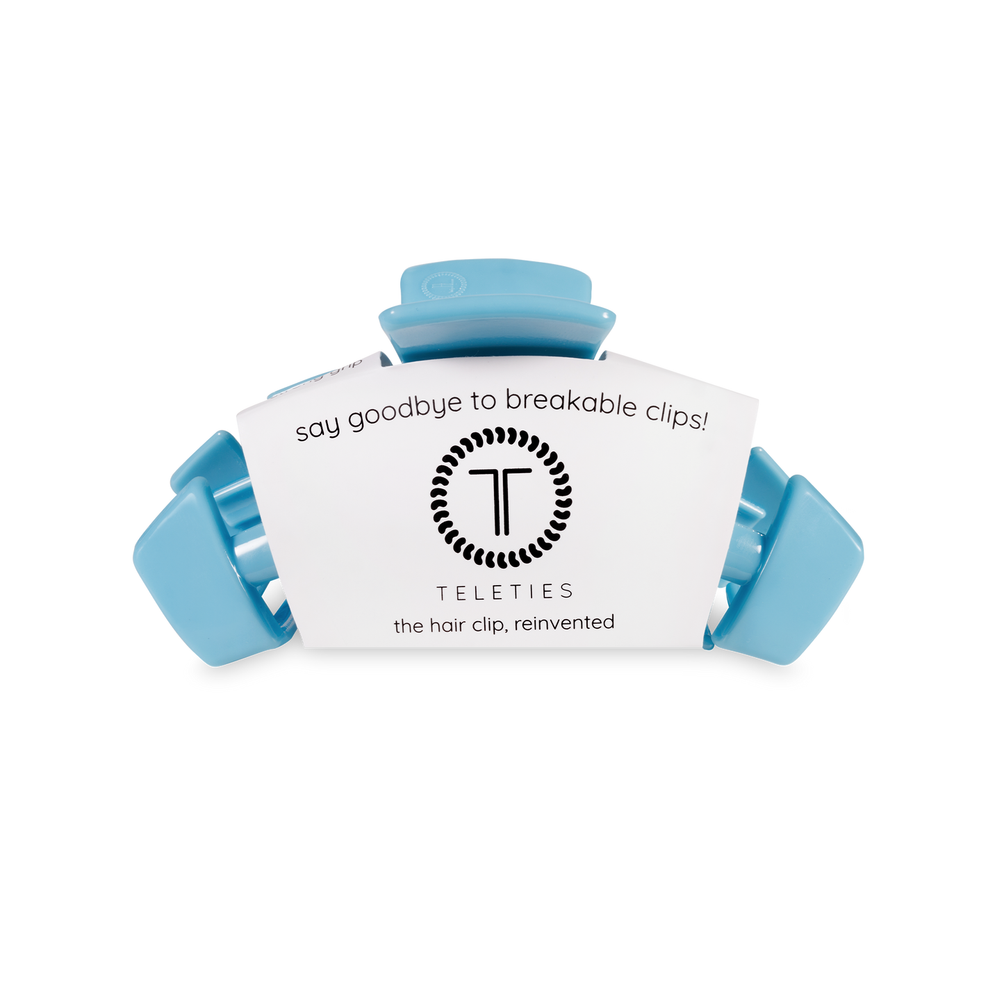 TELETIES - Classic Hair Clip | Medium | Summer Sky