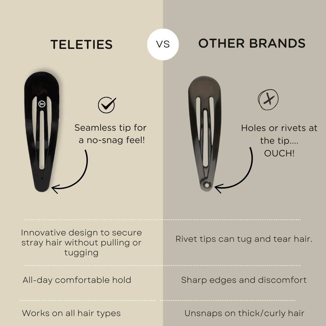 TELETIES - Snap Clip | Bronze | 6 Count