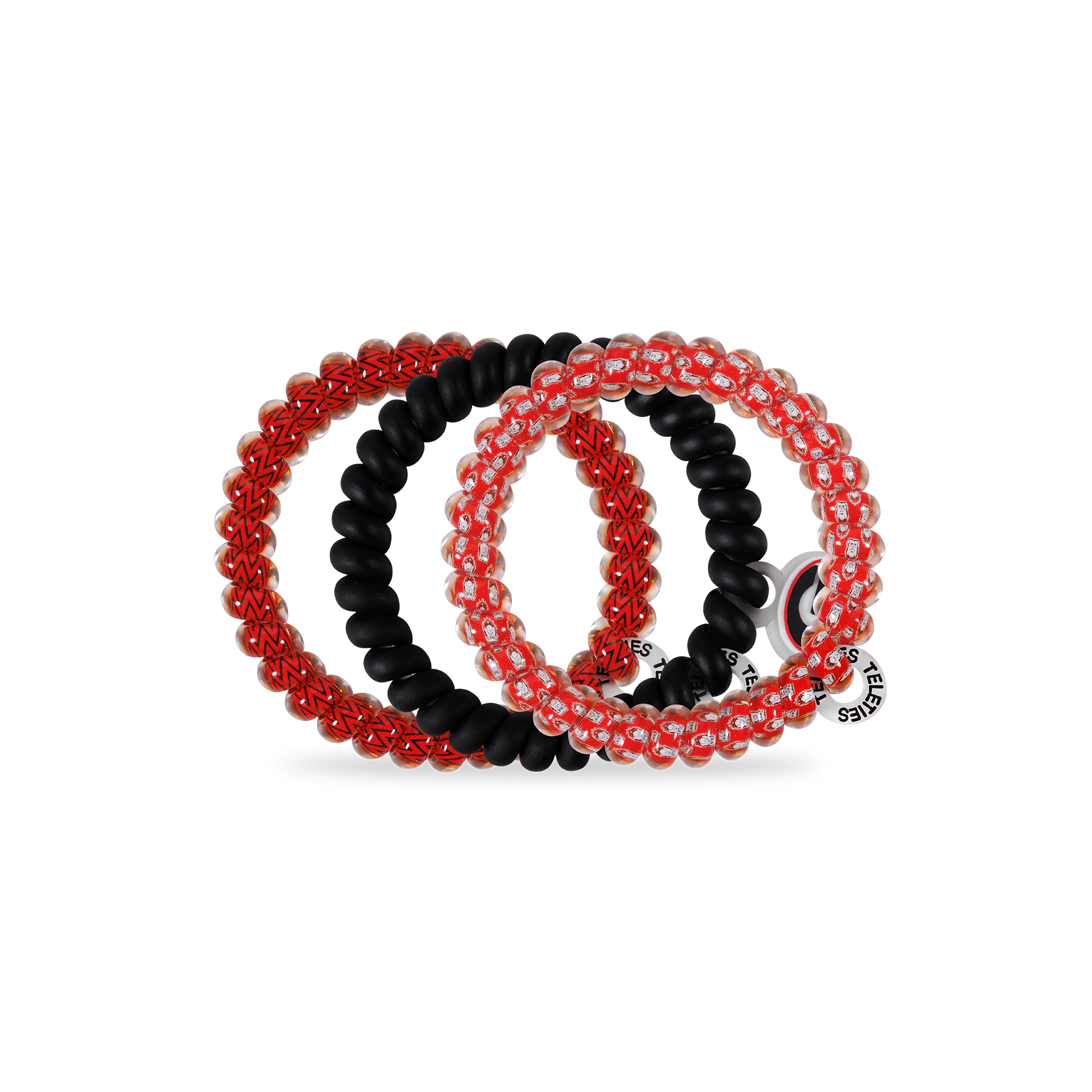 TELETIES - Spiral Hair Coils | Small | Go Dawgs! Hair Ties