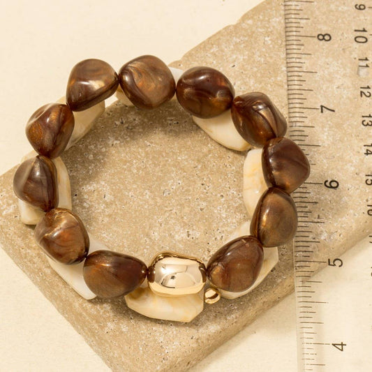 Mixed Chunky Acrylic Beaded Bracelet Set