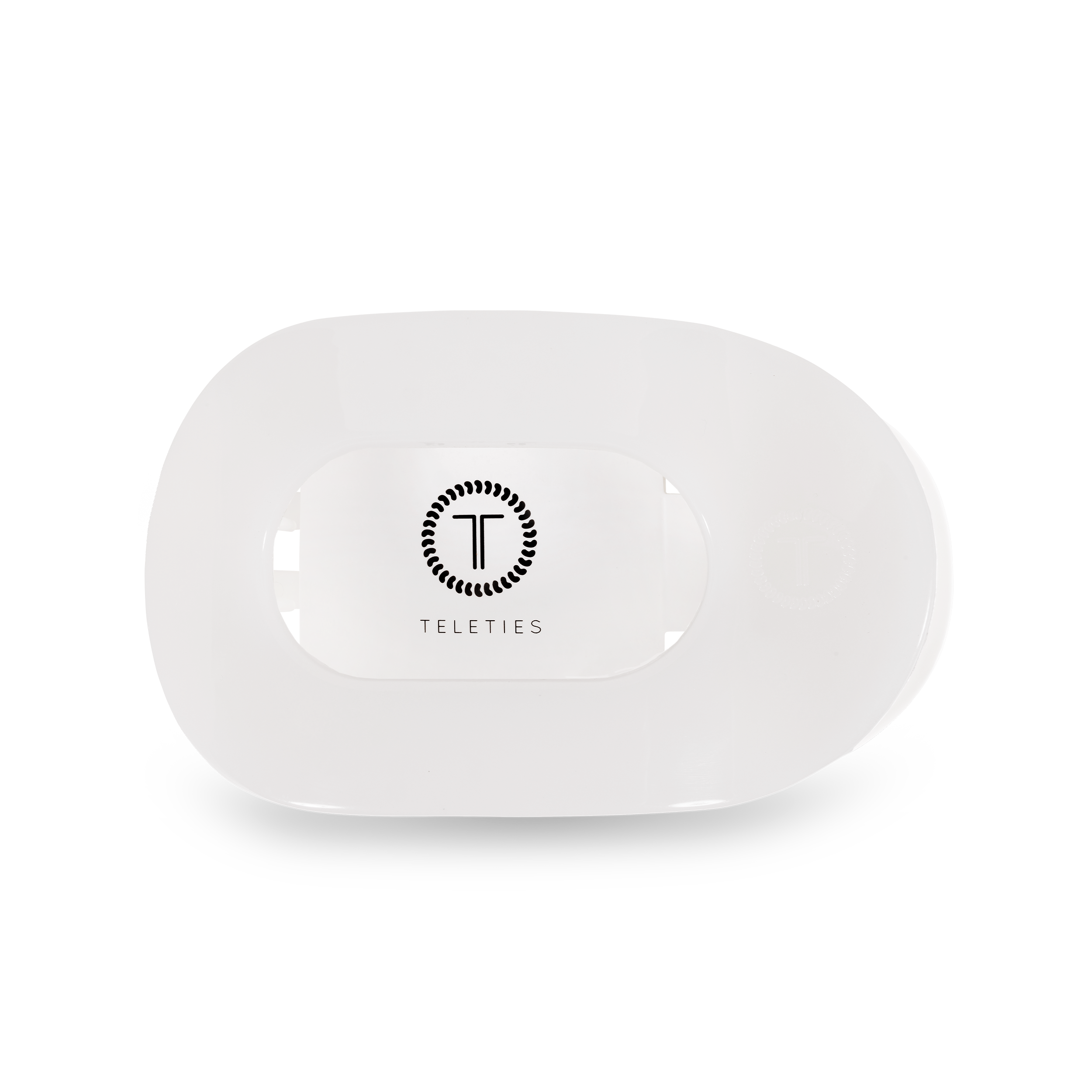 TELETIES - Round Flat Hair Clip | Medium | Coconut White