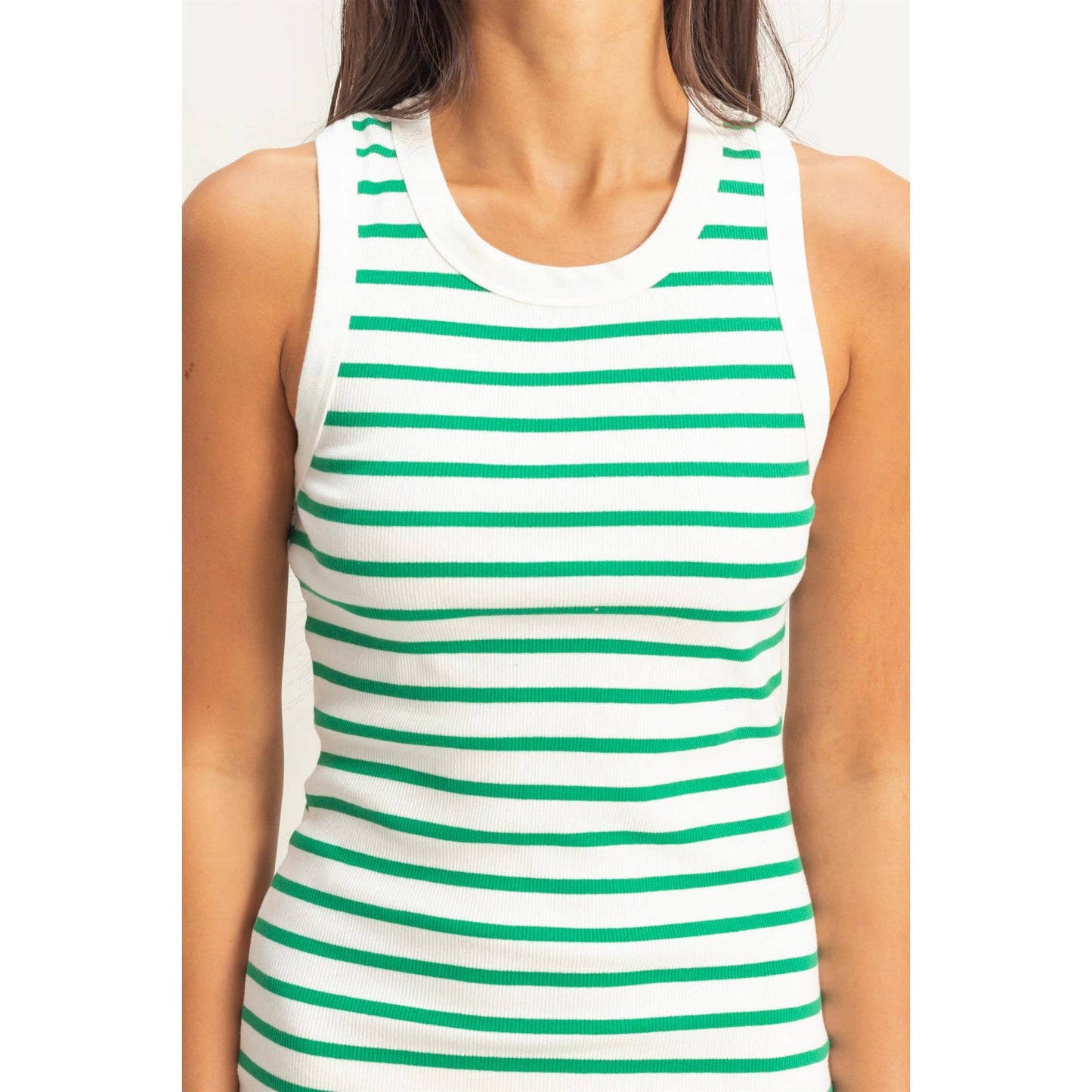 Striped Scoop Neck Mini Dress (S,M,L)