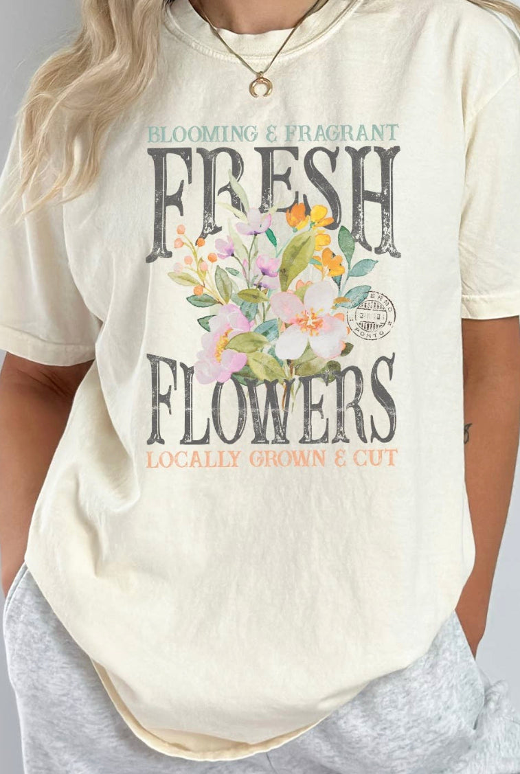 Comfort Colors Flowers Graphic Tee