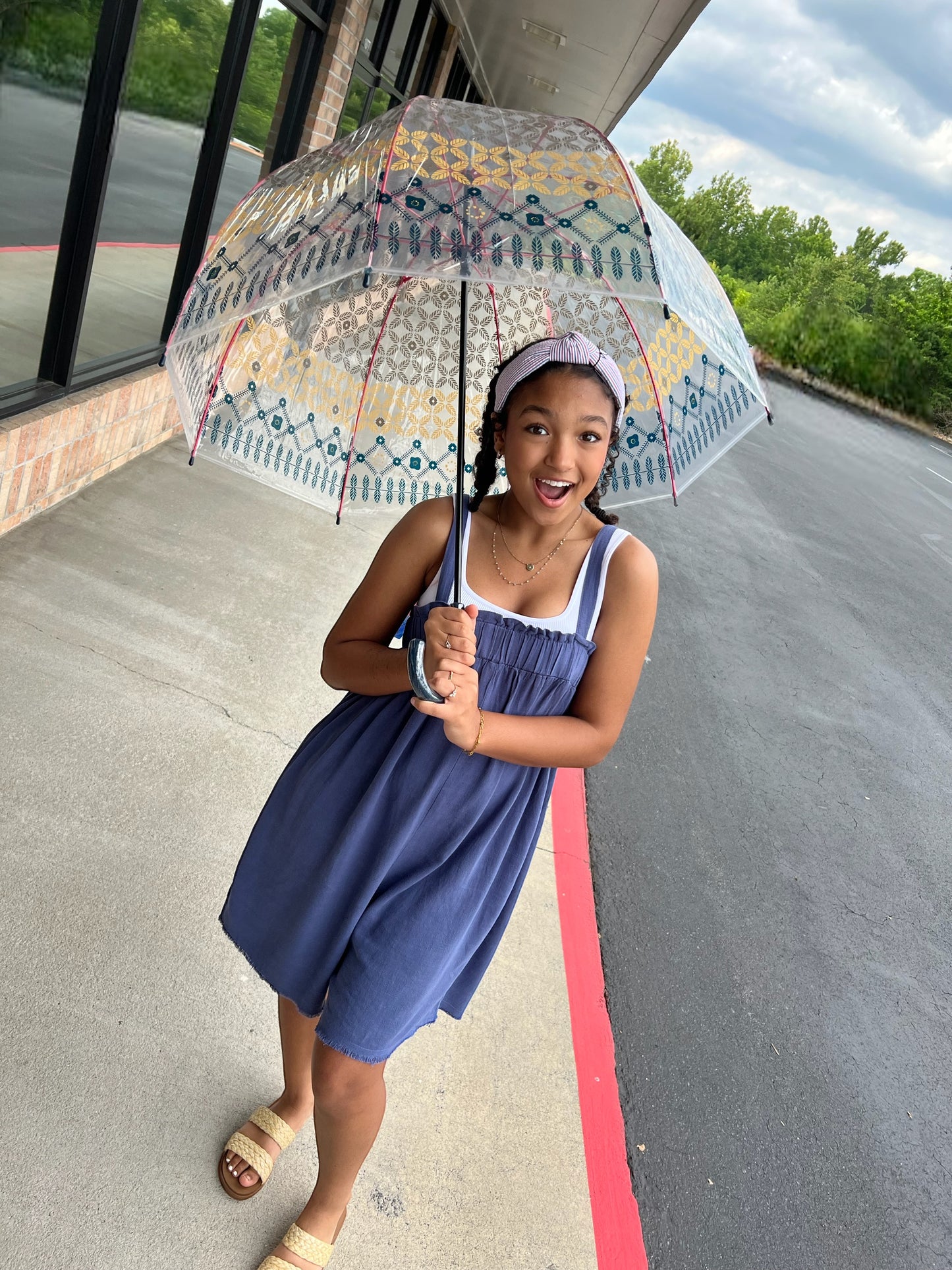 Joyful Rain Clear Umbrella (5 Design Options)