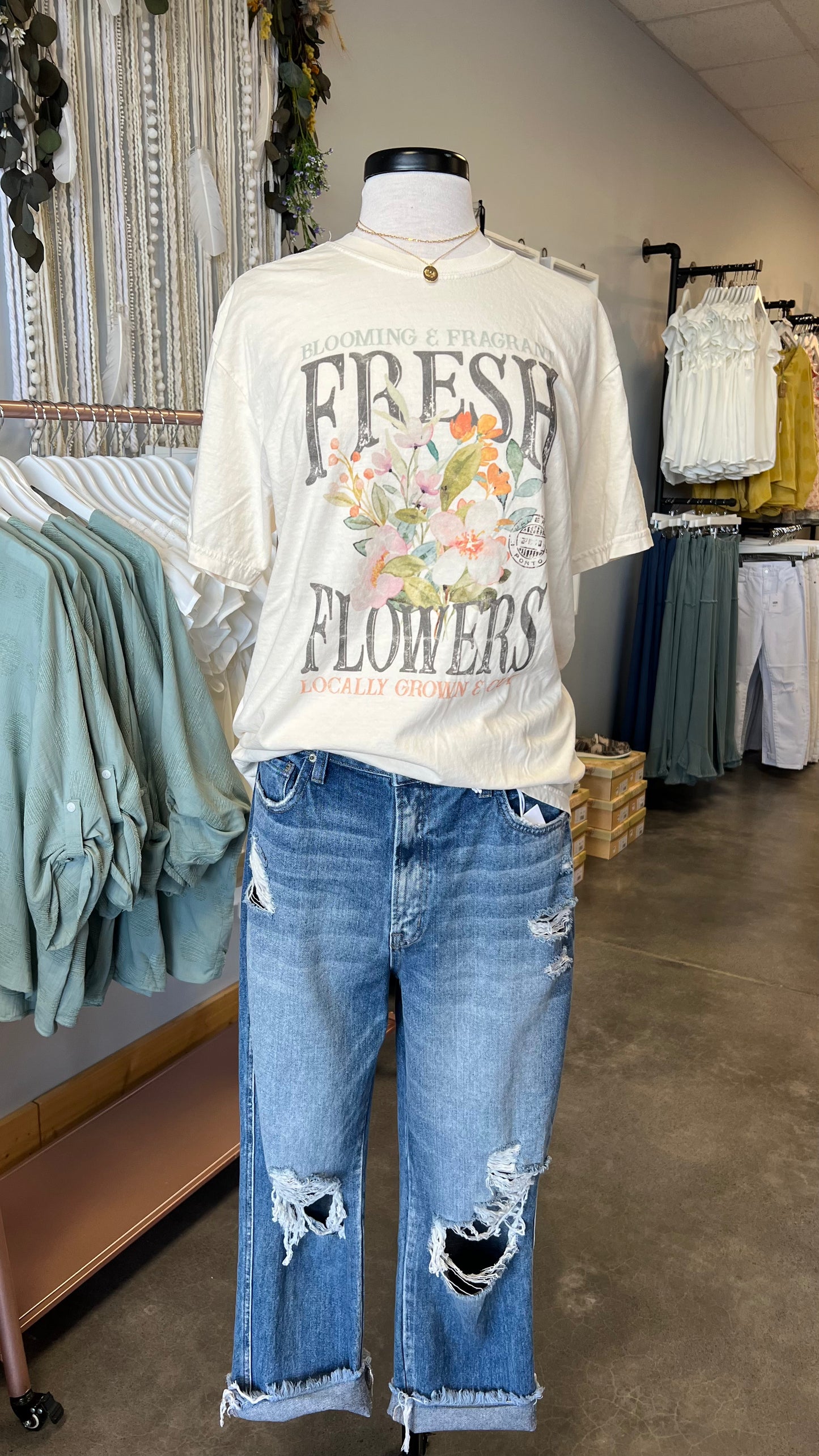 Comfort Colors Flowers Graphic Tee