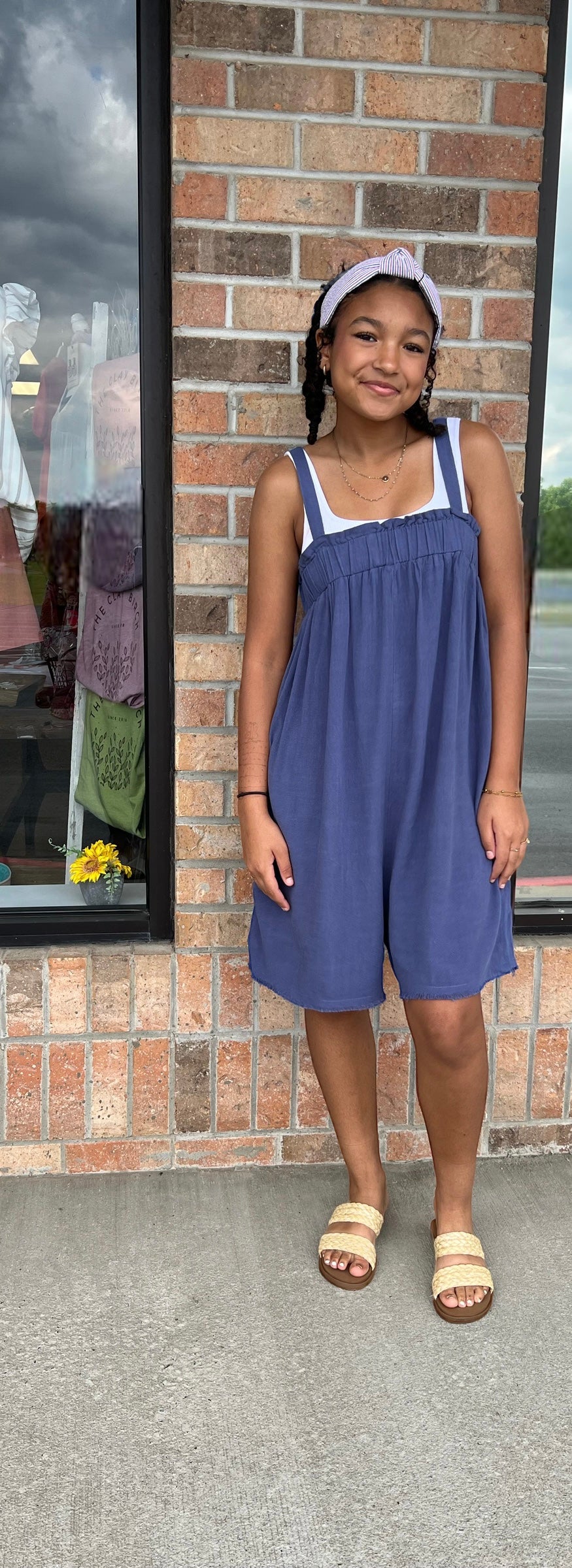 Summer Blue Romper (S-L)