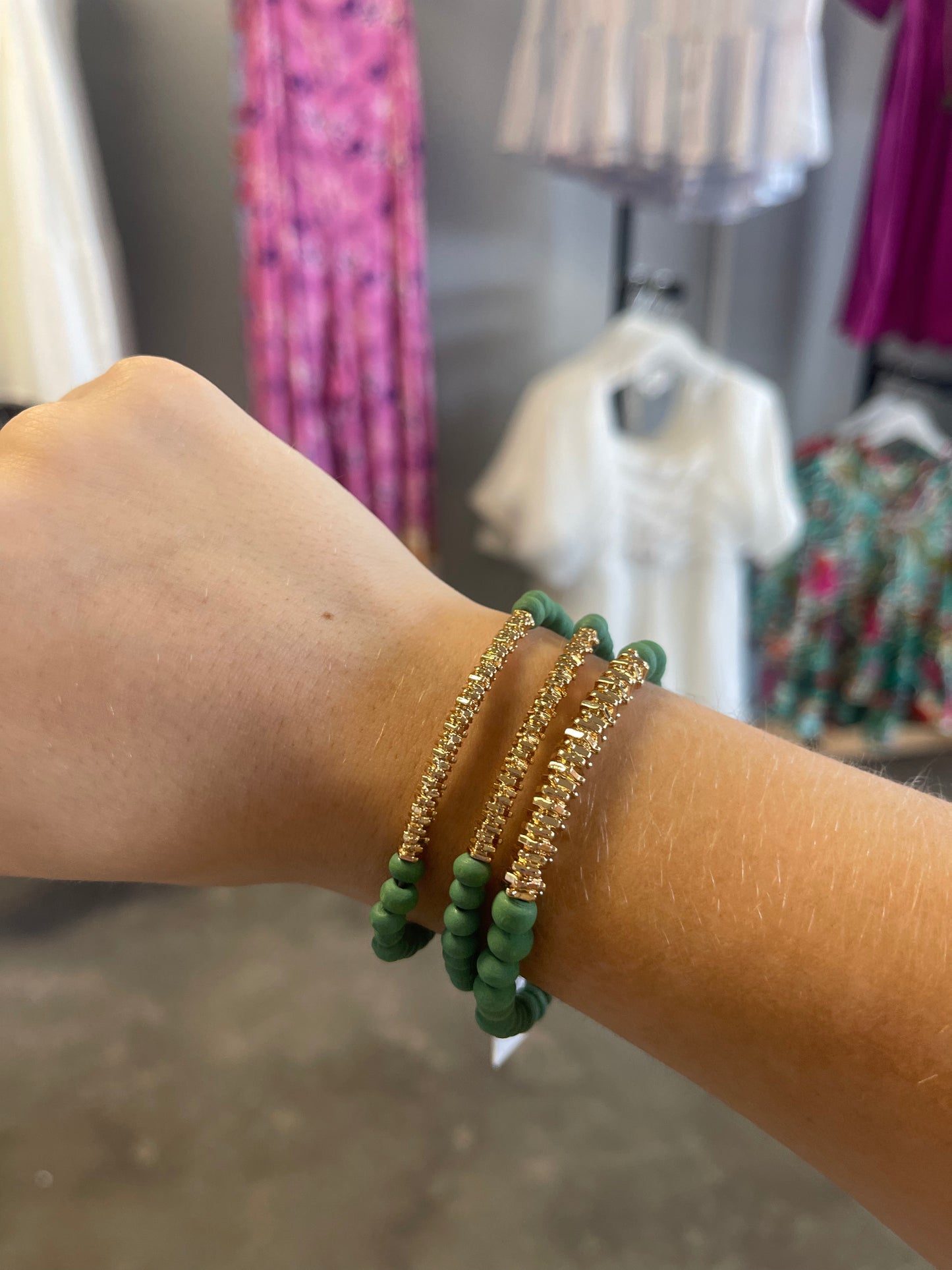Wood Green Bracelet Set