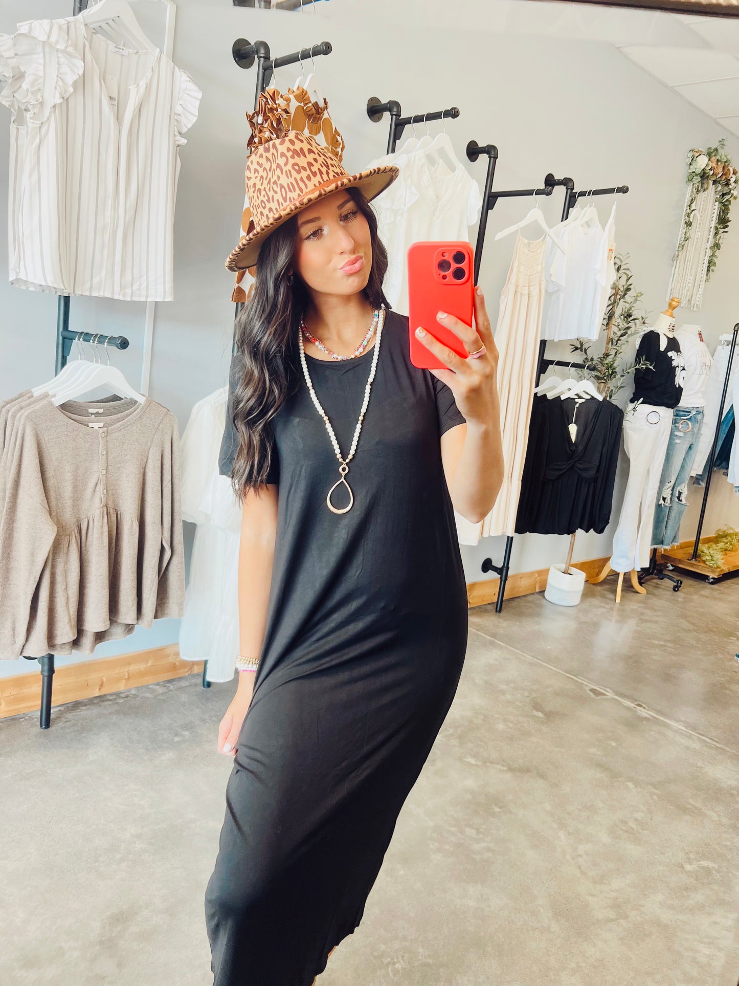 The Everyday Black Maxi Dress (S-XL)