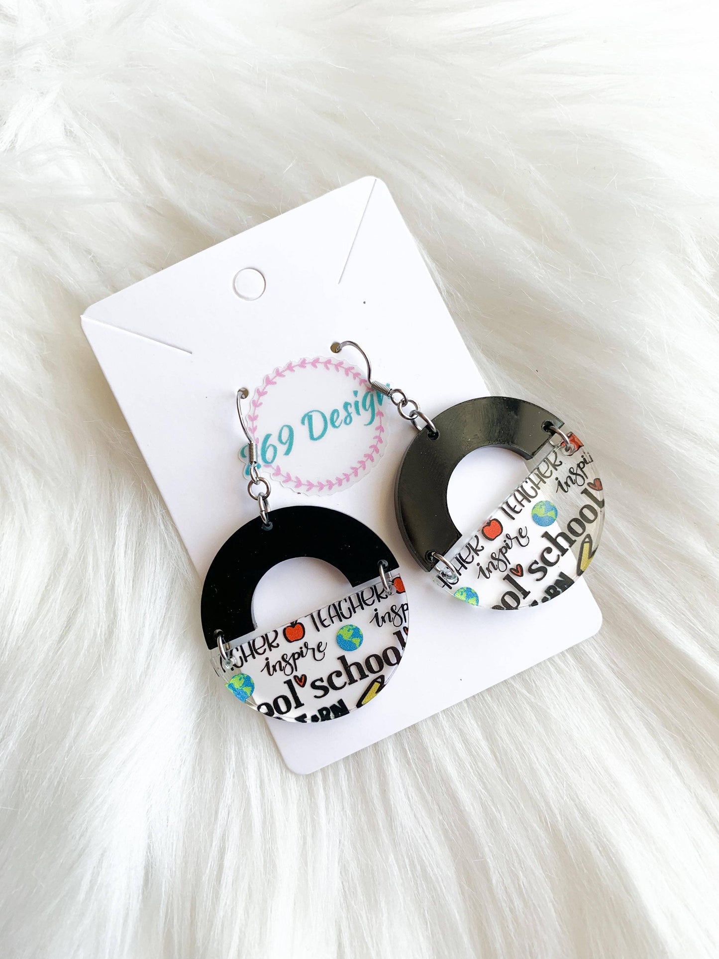Split Circle Dangle Earrings
