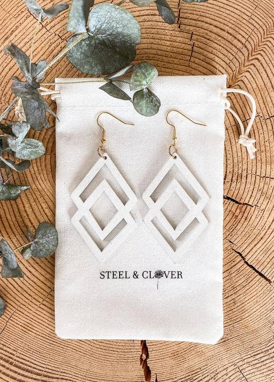 Dunvegan Diamonds- Boho Wooden Earring