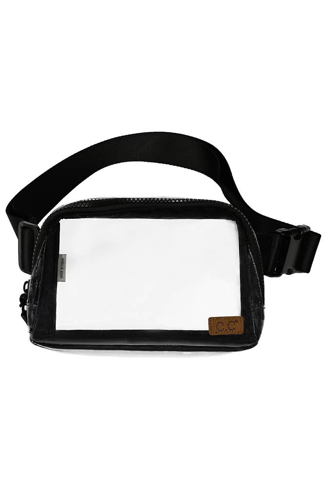 C.C. Clear Stadium Fanny Pack (Black or Ivory)