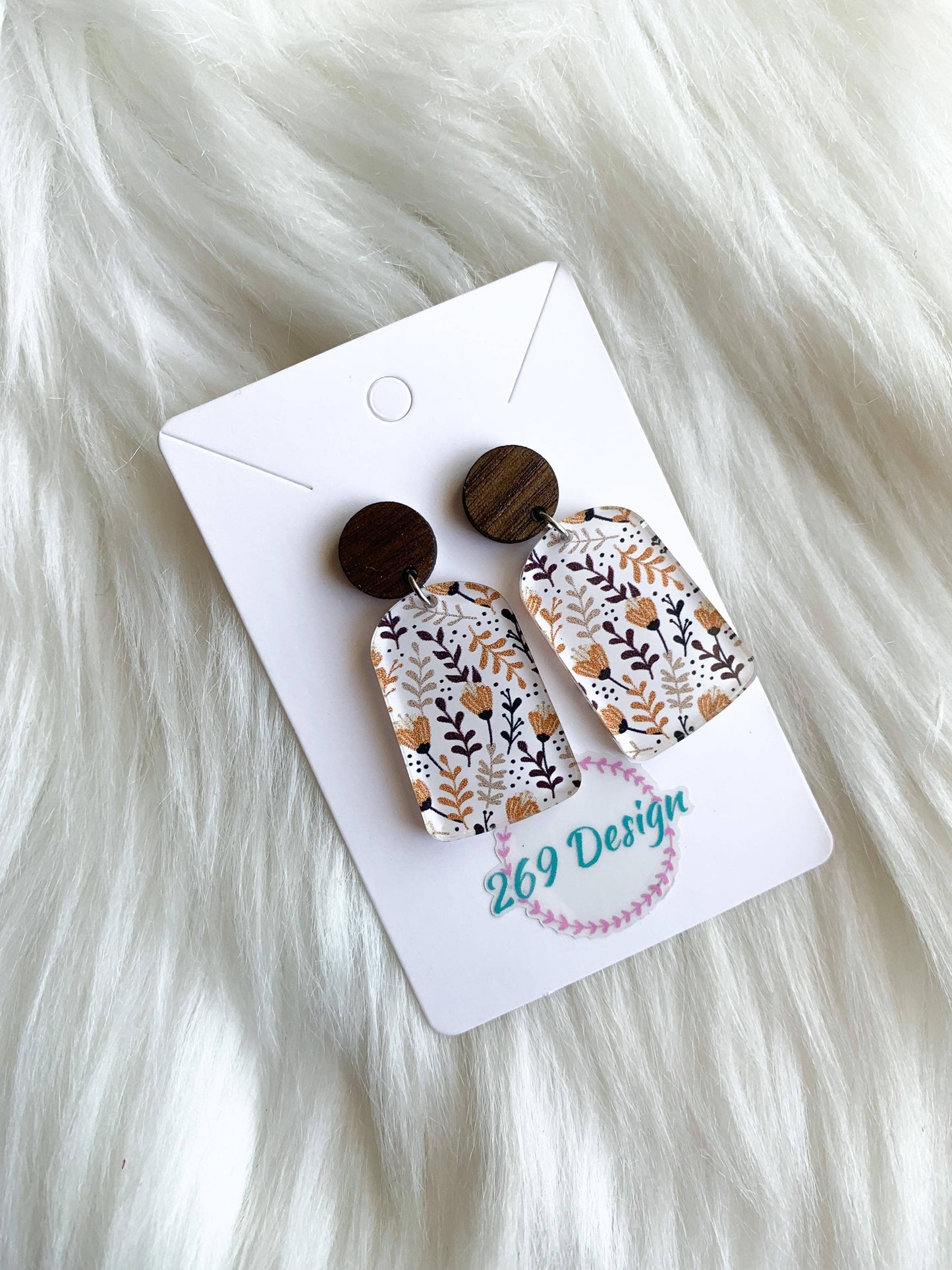 Fall Floral Rectangle Drop