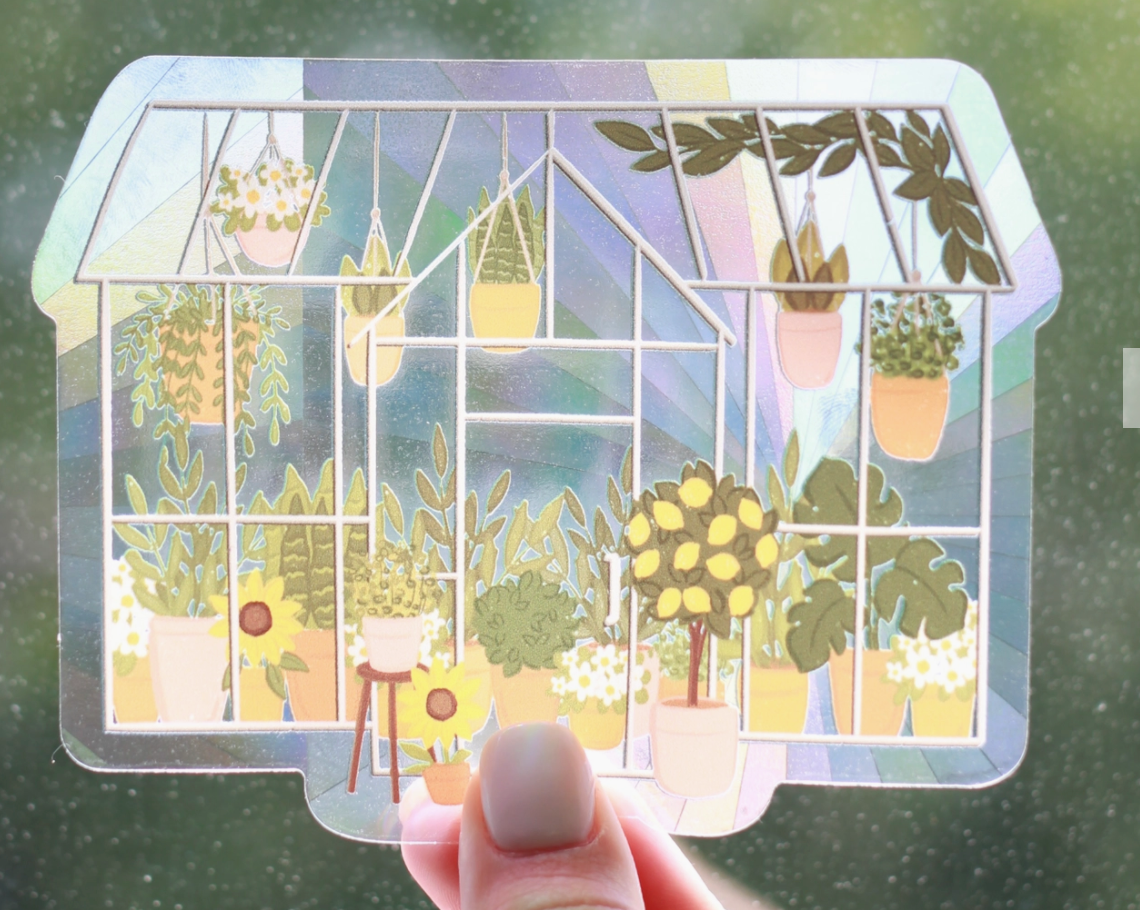 Green House Sun Catcher Window Decal