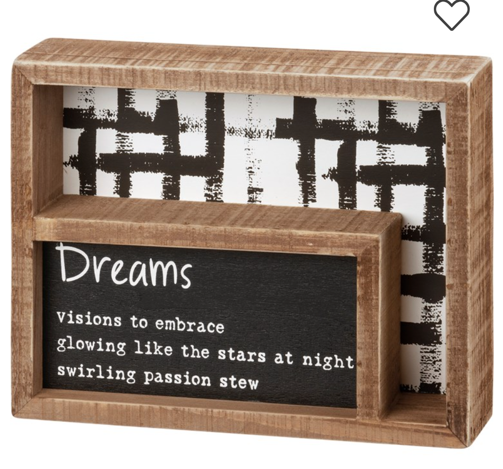 SALE! Dreams Box Sign