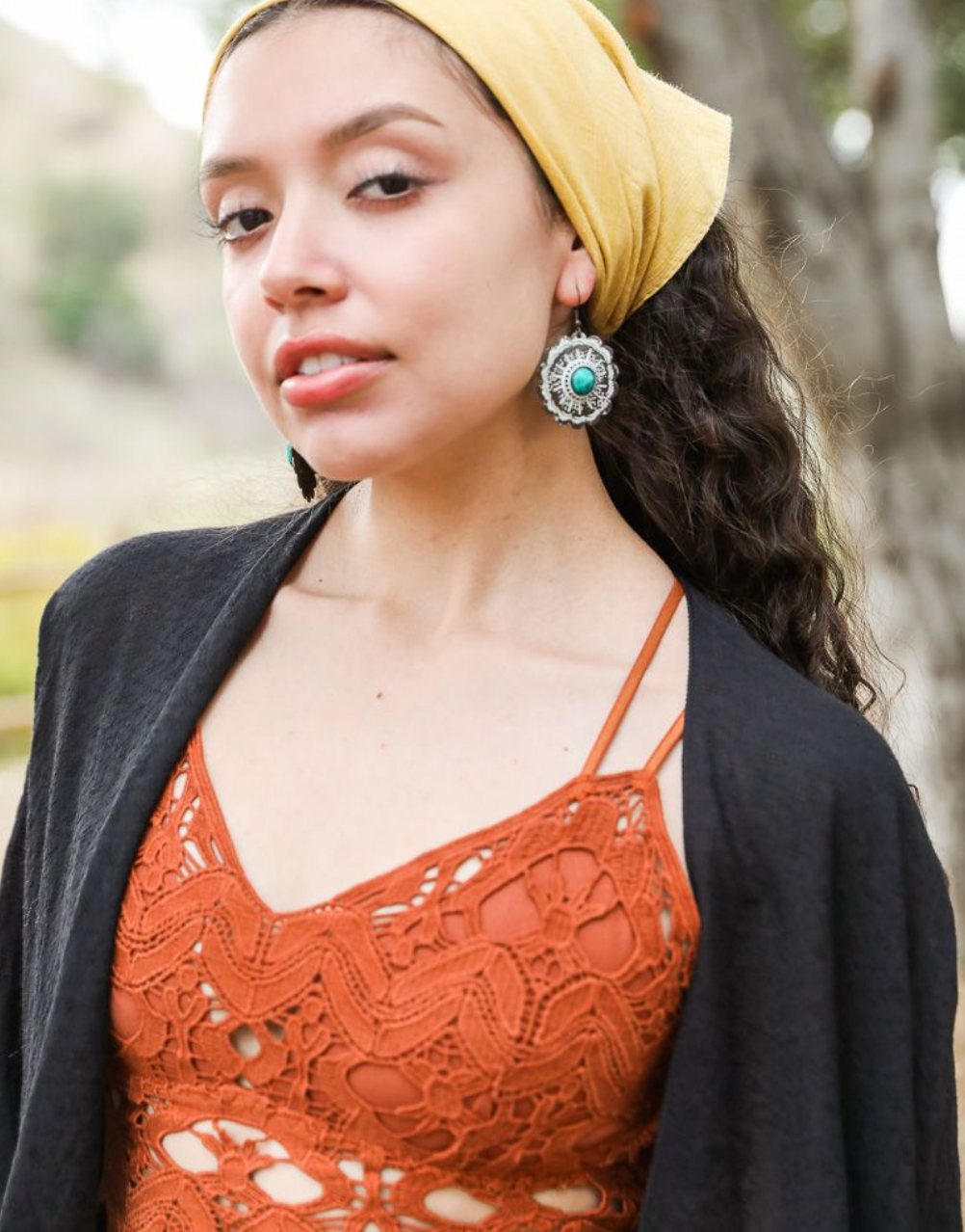 Turquoise Flower Earrings