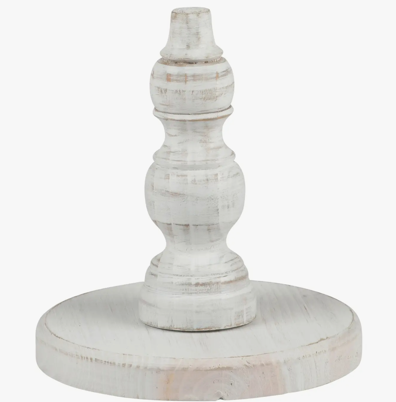 Glory Haus-White Painted Wood Base for Toppers