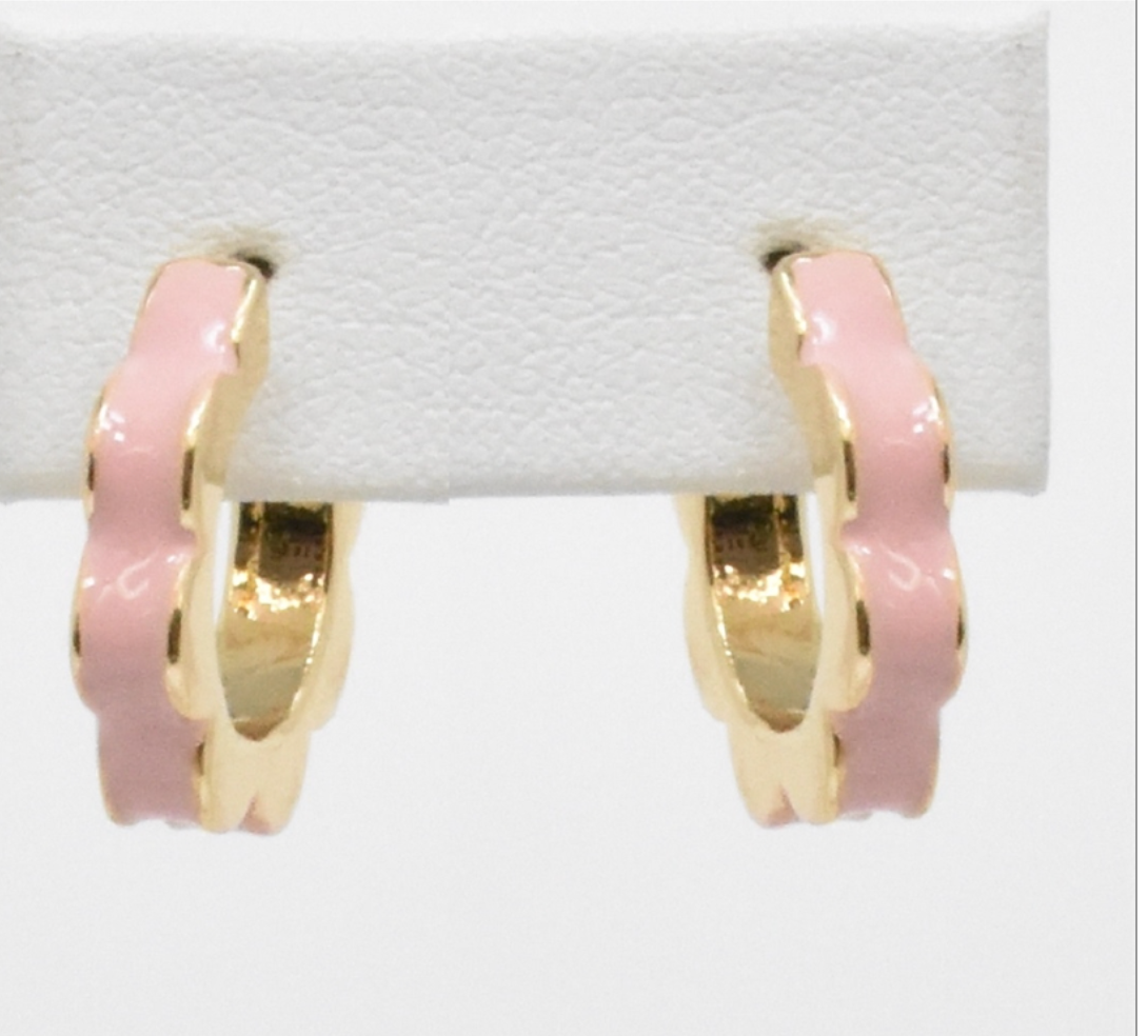 Flower Hoop Earrings (3 Colors)