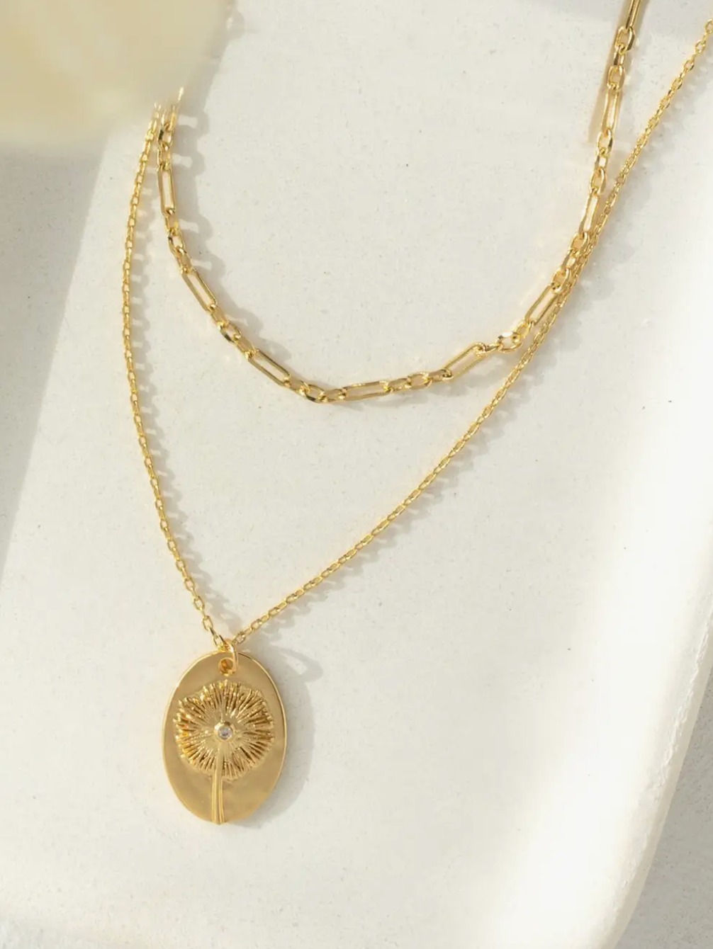 Double Layer Dandelion Necklace