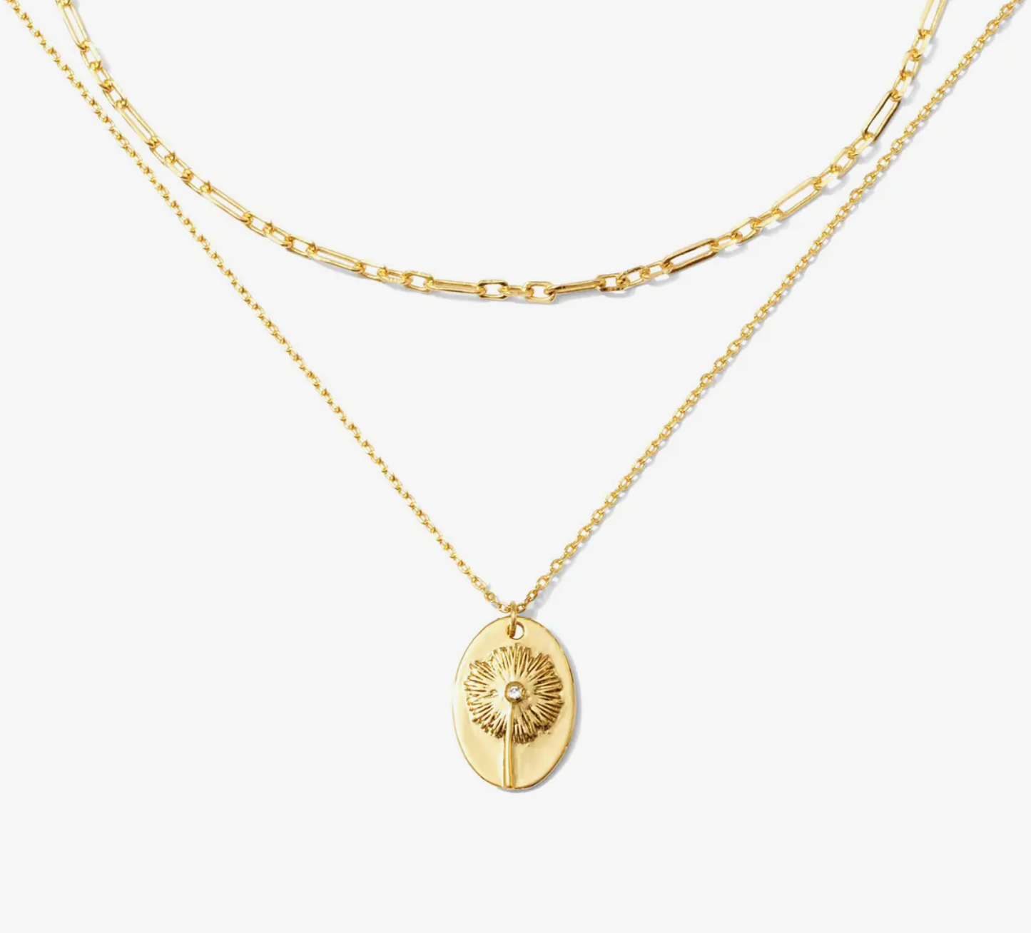 Double Layer Dandelion Necklace