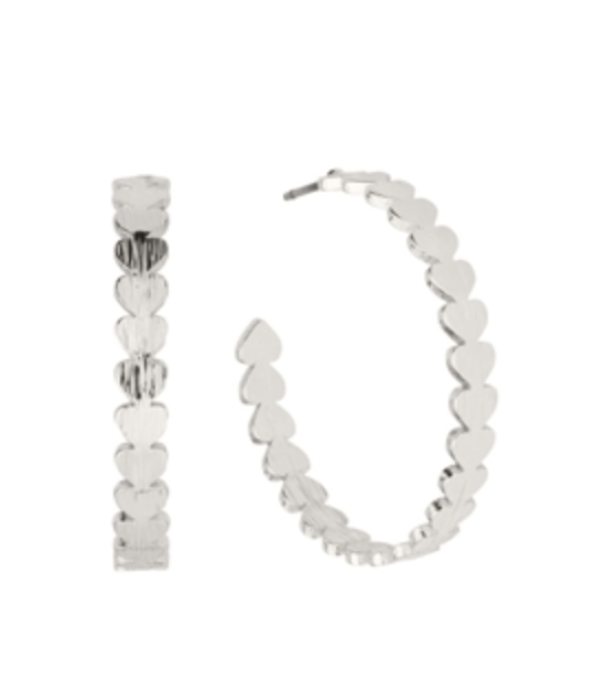 Heart Hoop Earrings (2 Colors)